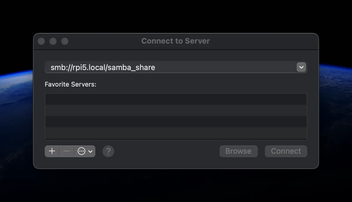 Connect to Samba Share on macOS