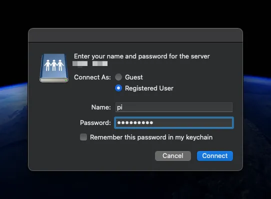 Enter Username and Password